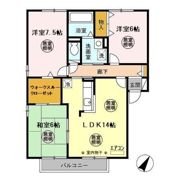 サニーハイツ ナカミチの間取り画像