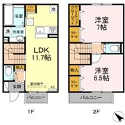 Frischer Morgen（ﾌﾘｯｼｬｰﾓﾙｹﾞﾝ）の間取り画像