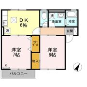 クレセント女池 Dの間取り画像