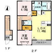 ジャルダン Aの間取り画像