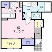ロジュマン堀之内の間取り画像