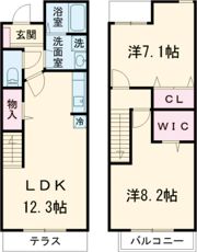 ウィステリア 菜花の間取り画像