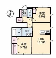 アムルーズ B棟の間取り画像