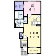 アンジュハイムⅠの間取り画像