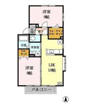 オークスコート Aの間取り画像