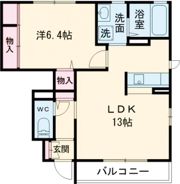 クレセオ皆瀬の間取り画像