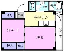 ビレッジハウス上野服部1号棟の間取り画像