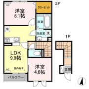 D-roomやまはC棟の間取り画像