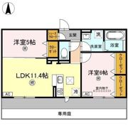 サニーフラット西市 A棟の間取り画像
