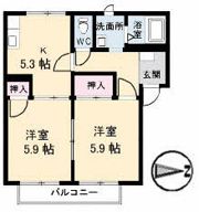 フレグランスA・S C棟の間取り画像