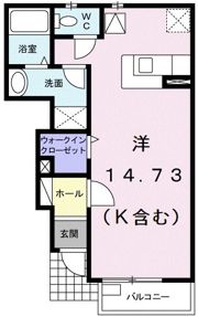 エレガンテ K＆Hの間取り画像