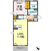 エスポワールヴィラ Bの間取り画像