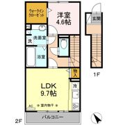 ﾊｲﾑ ﾙｰｴ厚原東／ｱｸｼｽ厚原 ﾊｲﾑ ﾙｰｴ厚原東 C棟の間取り画像