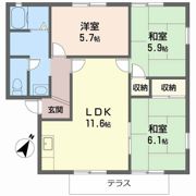 グリーンプラザ市場 Dの間取り画像