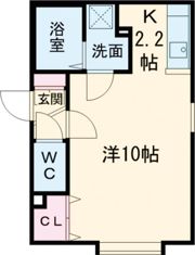 スタジオフランの間取り画像