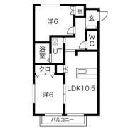 サニーコートOOKAWARA A棟の間取り画像