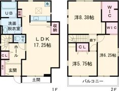 リーブルファイン中大流の間取り画像