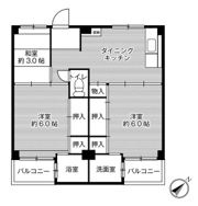 ビレッジハウス見瀬6号棟の間取り画像