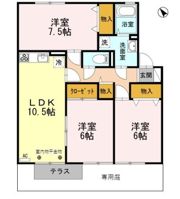エルフタウン吉久 Gの間取り画像