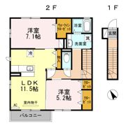 フローラル清水 B棟の間取り画像