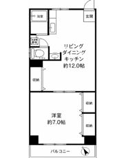 千人町スカイマンションの間取り画像