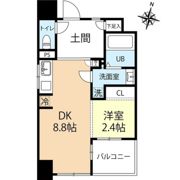 デュオフラッツ西新WESTの間取り画像