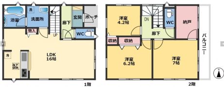 上高野戸建の間取り画像