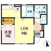 円 鞍月の間取り画像