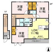ラシュレ Bの間取り画像