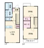 グランスタ馬場山Bコートの間取り画像