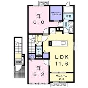 ゼフィール Aの間取り画像