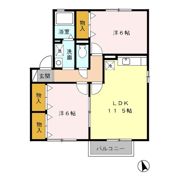 セジュール薮田 Bの間取り画像