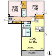 ルヴェデュソレイユ Ⅳの間取り画像