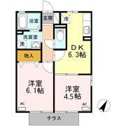 ヴェルドミール山ノ神Ⅱ B棟の間取り画像