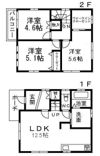 フジパレス戸建賃貸秋葉町の間取り画像