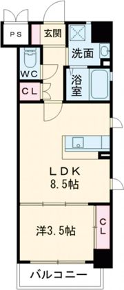アクシオ北九州Ⅱの間取り画像