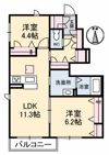レーベン国府 B棟の間取り画像