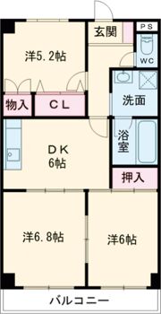 バードウェルマンションの間取り画像