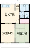 コーポ道 Aの間取り画像