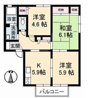 レジデンスナカヤ B棟の間取り画像