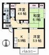 レジデンスナカヤ B棟の間取り画像