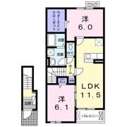メゾンド カルムの間取り画像