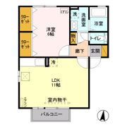 ヴィラオーネスト Aの間取り画像