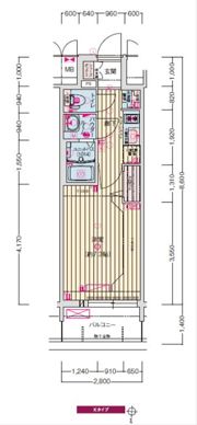 プレサンス ジェネ 新栄町駅前 葵の間取り画像