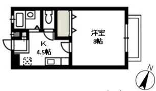 メープル湊 Aの間取り画像