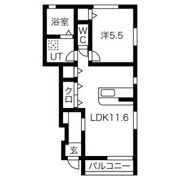 la Pomme(ラポーム)の間取り画像