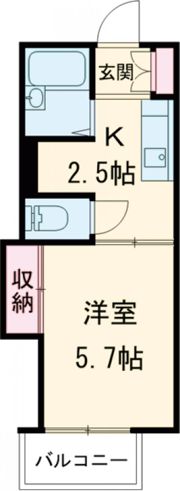 パインコートBの間取り画像