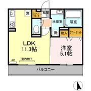 エスポワール松橋Ⅱの間取り画像