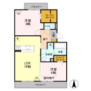 ボナール Aの間取り画像
