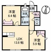 フルーツランド B棟の間取り画像